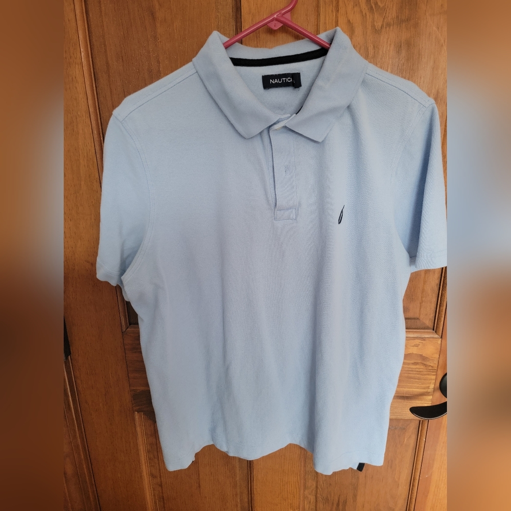 Nautica light blue men's polo size Large